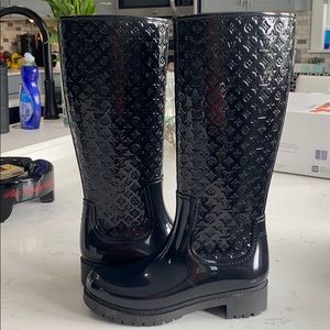 Louis Vuitton Rain Boots Black Sz  38